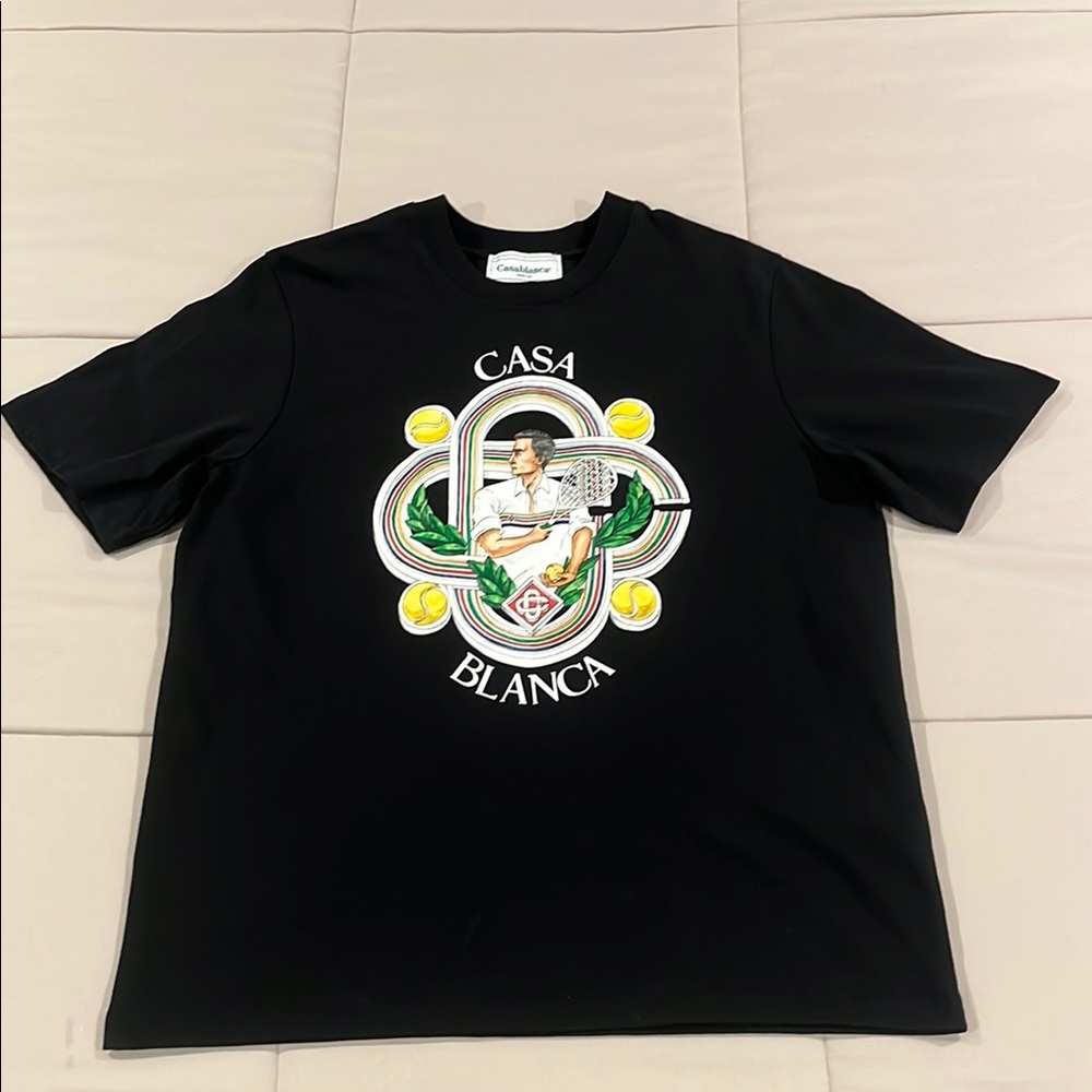 Casablanca Black Graphic T-Shirt